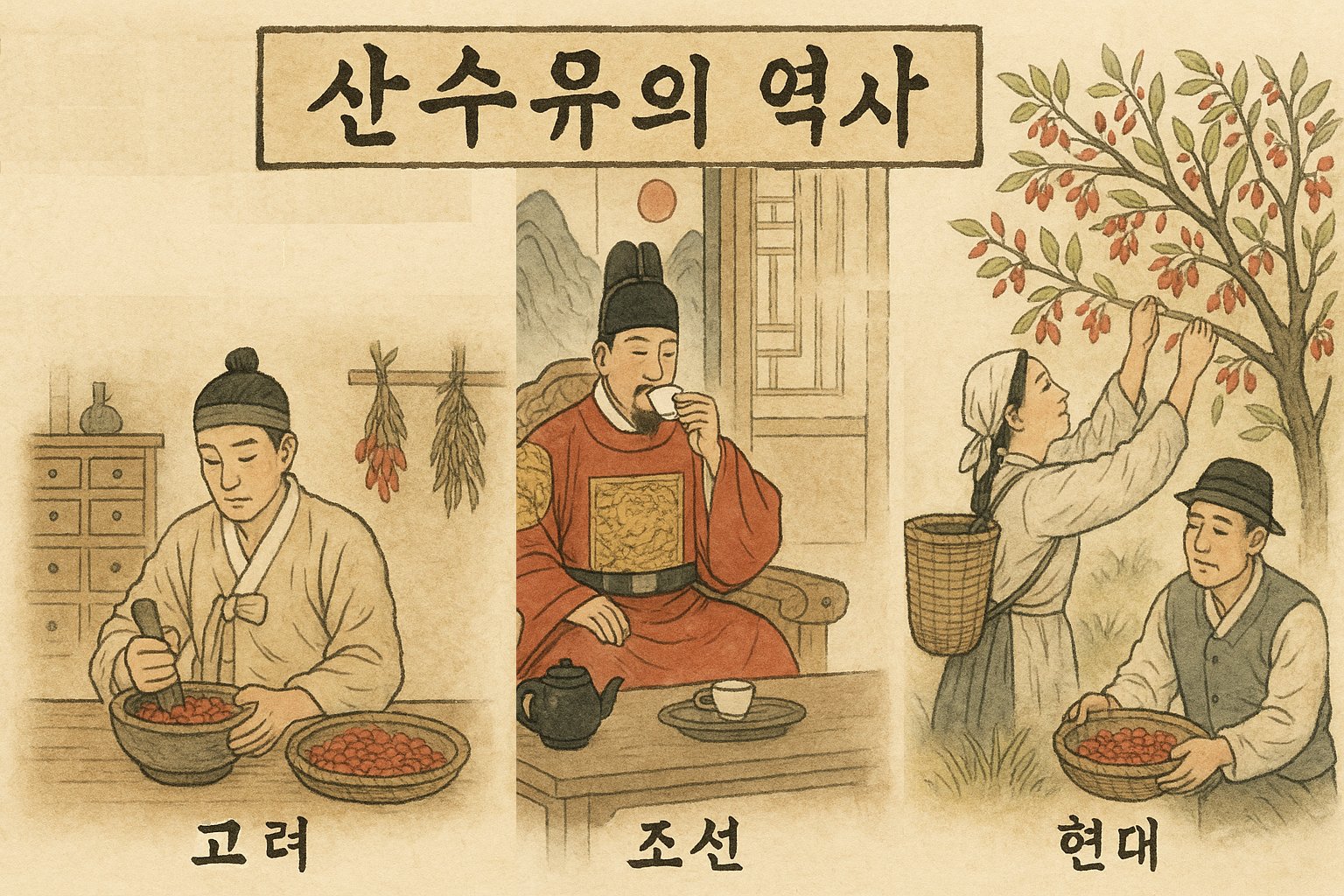 산수유의 역사